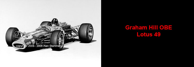 Graham Hill OBE Lotus 49 Kyalami 1968 Print For Sale